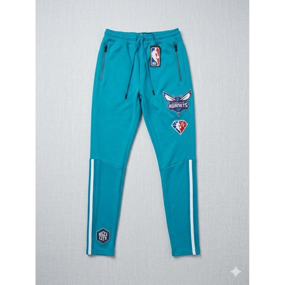 Pro Standard Charlotte Hornets NBA 75th Anniversary Track Pants Teal Men's Sz M